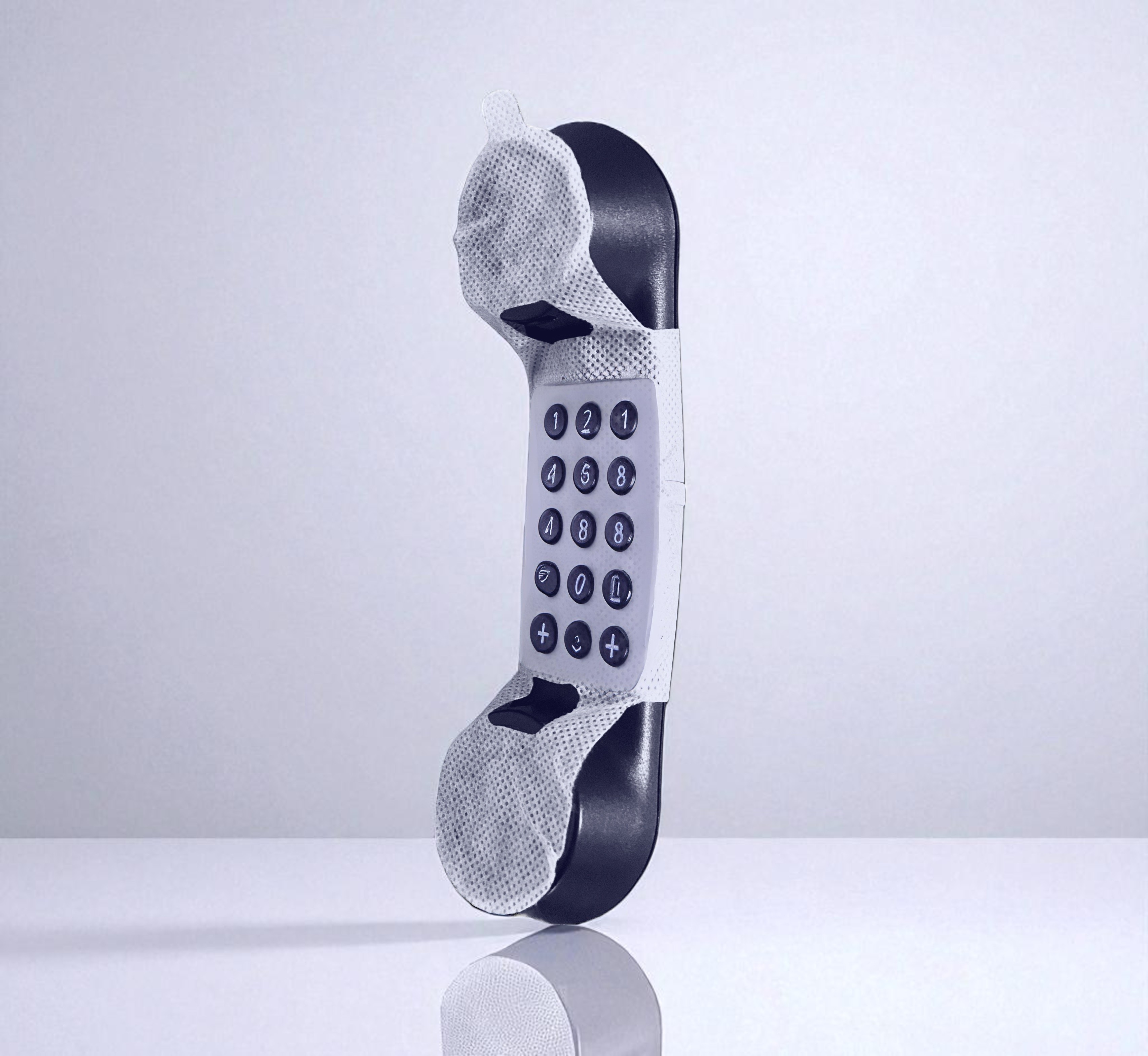 Phone masks protecting medical communication devices in hospital setting